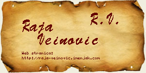 Raja Veinović vizit kartica